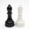 Ceramic Black and White Bishop Chess Pieces Salt and Pepper Shakers, Home Décor, Gift for Him, Gift for Dad, Kitchen Décor, Game Room Decor